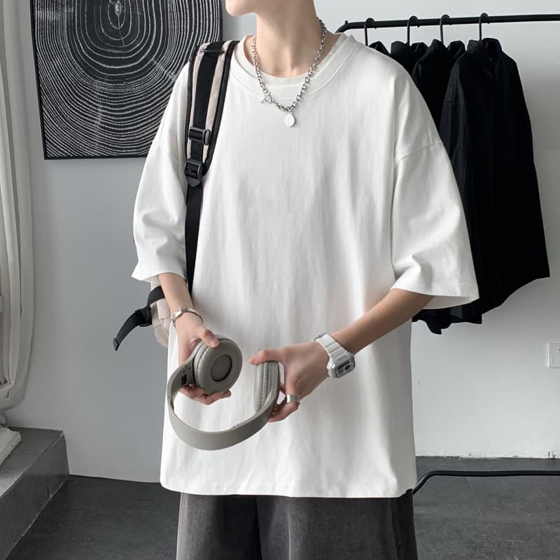 ゆったりシルエット七分袖カットソー シンプルファッション