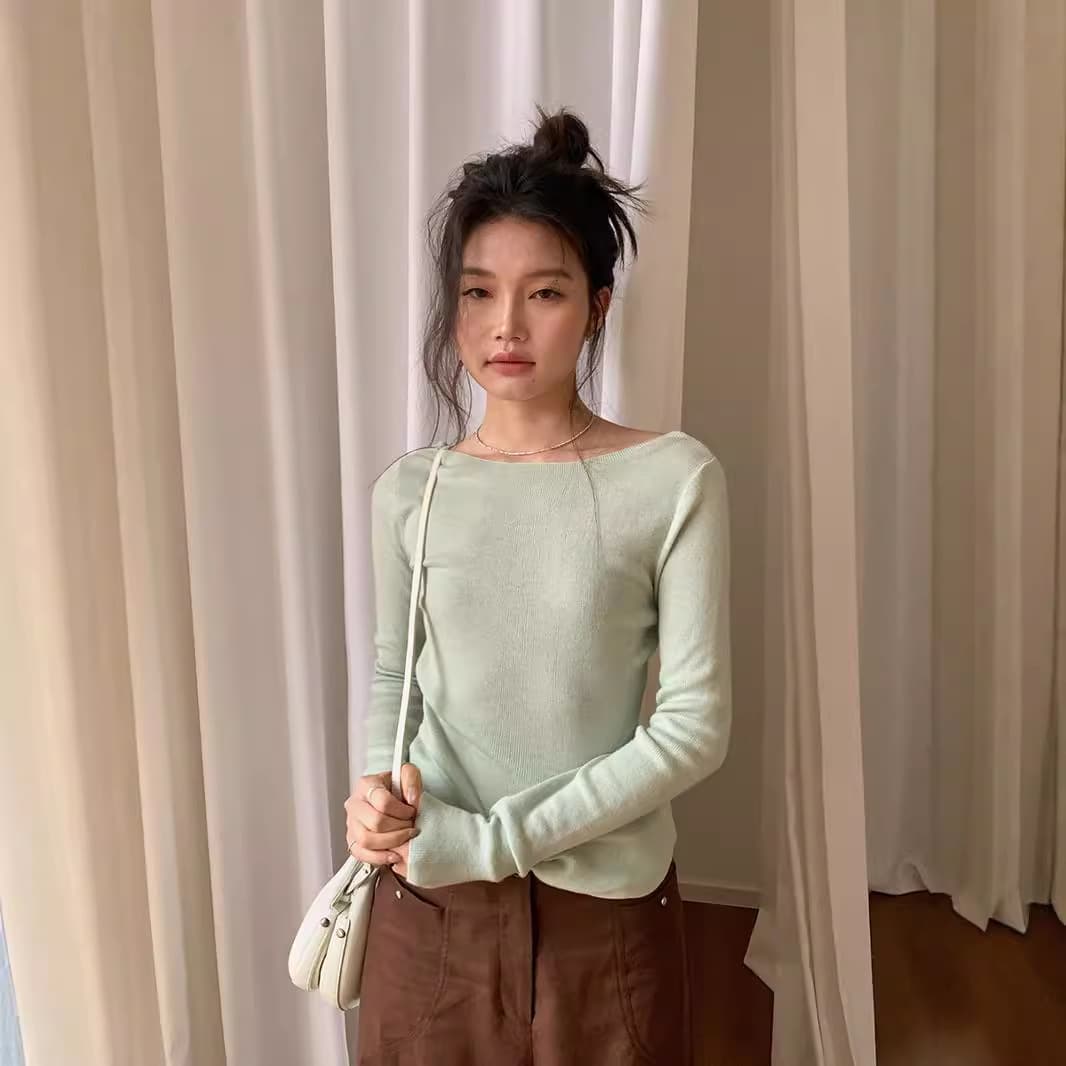 上質シンプルニュアンスニット シンプルファッション