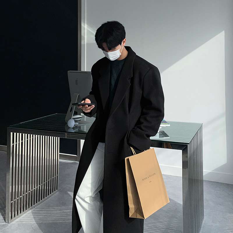 冬の定番 ロングコート シンプルファッション