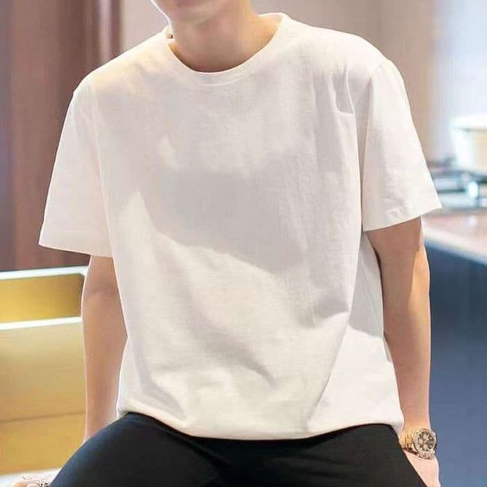 無地クルーネック半袖Tシャツ シンプルファッション