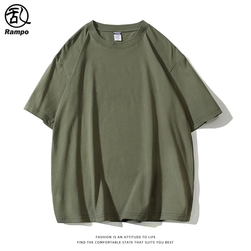 シンプルファッション ゆったり綿100%シンプル半袖Tシャツ