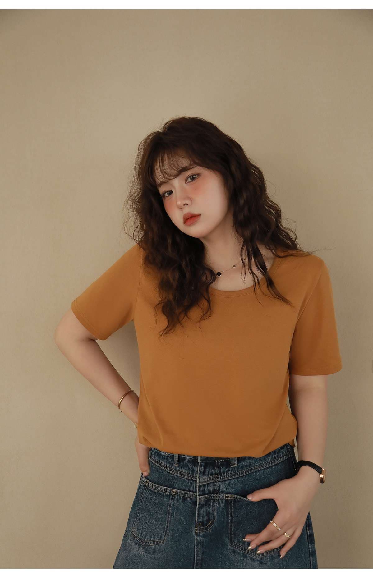 なめらかさらり ベーシックTシャツ シンプルファッション