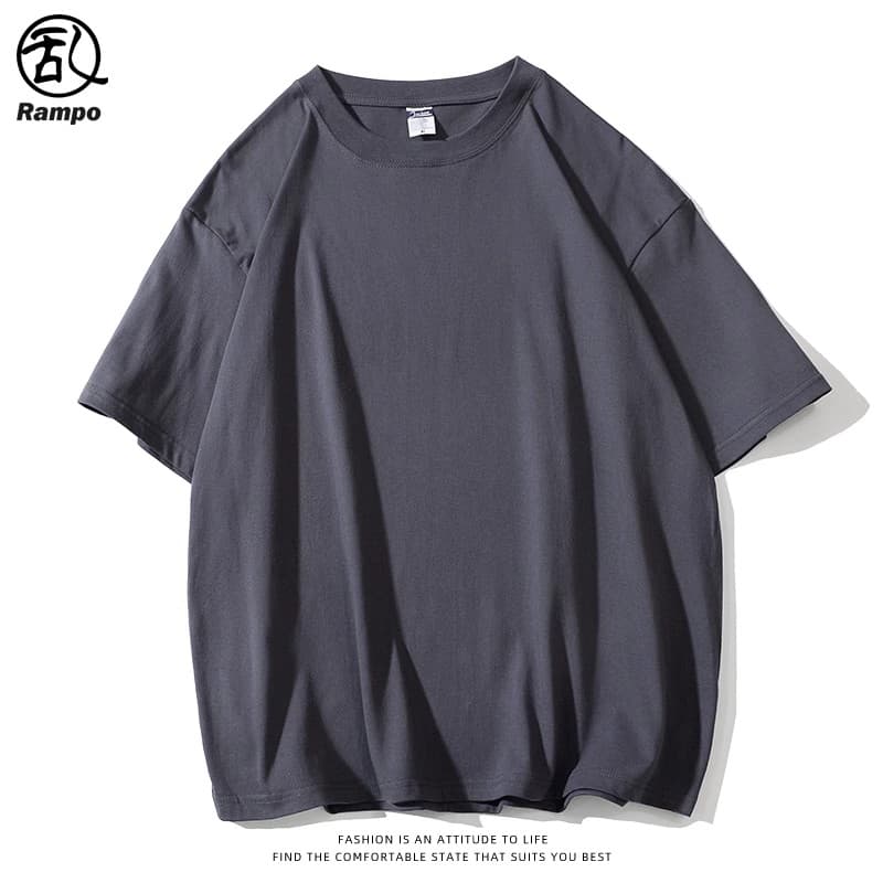 シンプルファッション ゆったり綿100%シンプル半袖Tシャツ