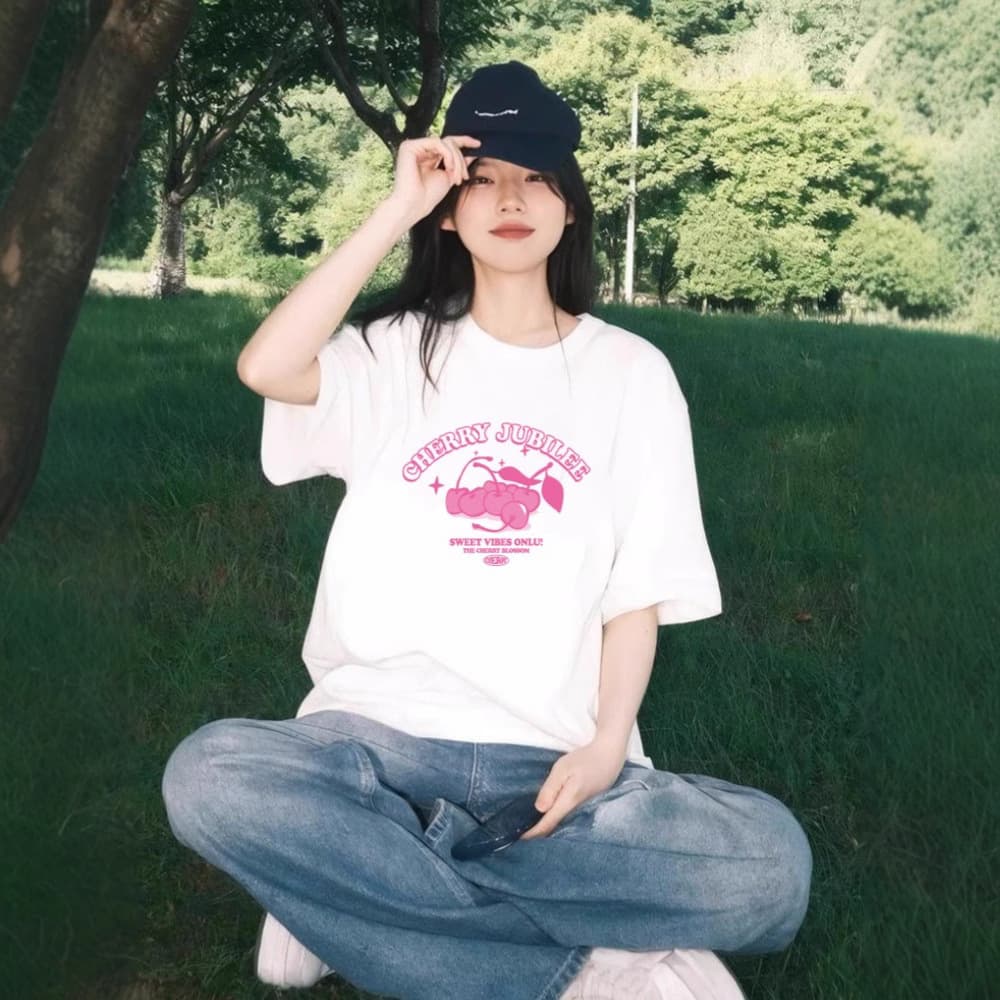 シンプルファッション コットン素材ゆったり半袖Tシャツ
