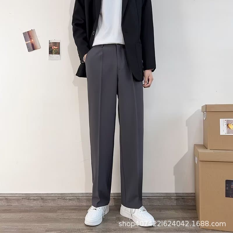 ゆったりシルエット楽スラックス シンプルファッション