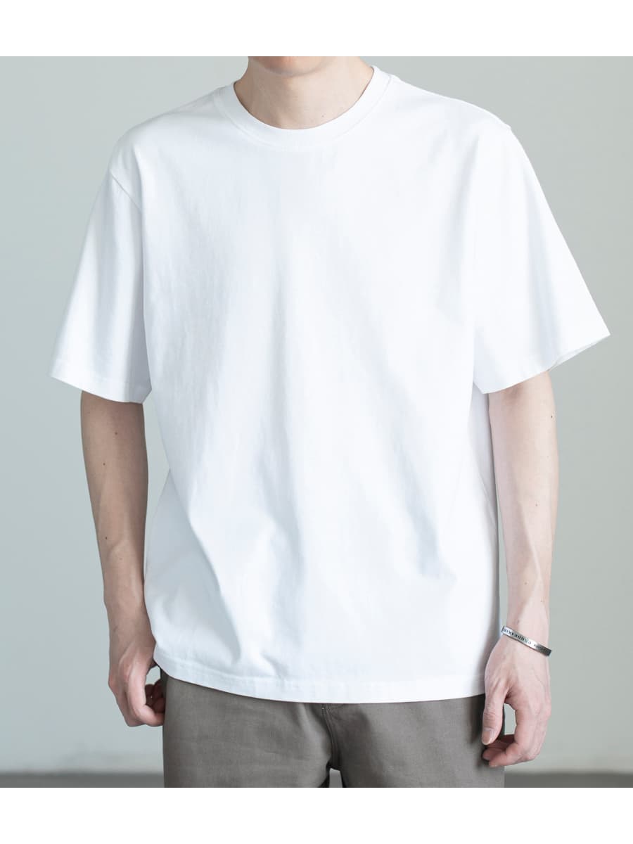 クルーネック半袖ベーシックカットソー シンプルファッション