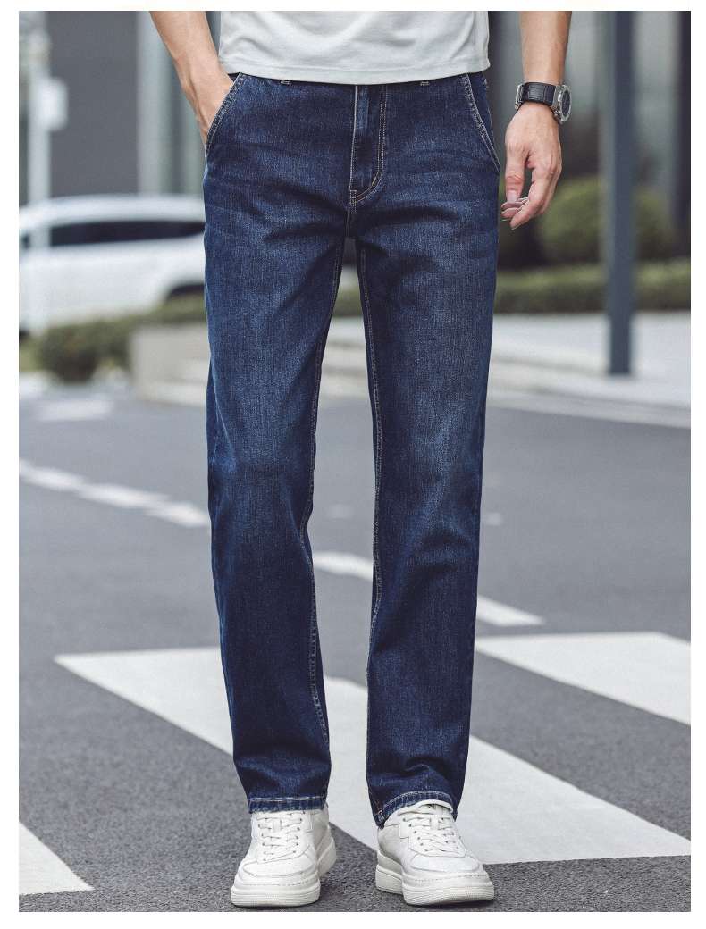 ストレートシルエットデニム シンプルファッション
