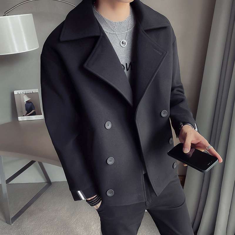 シンプルダブルトレンチコート シンプルファッション