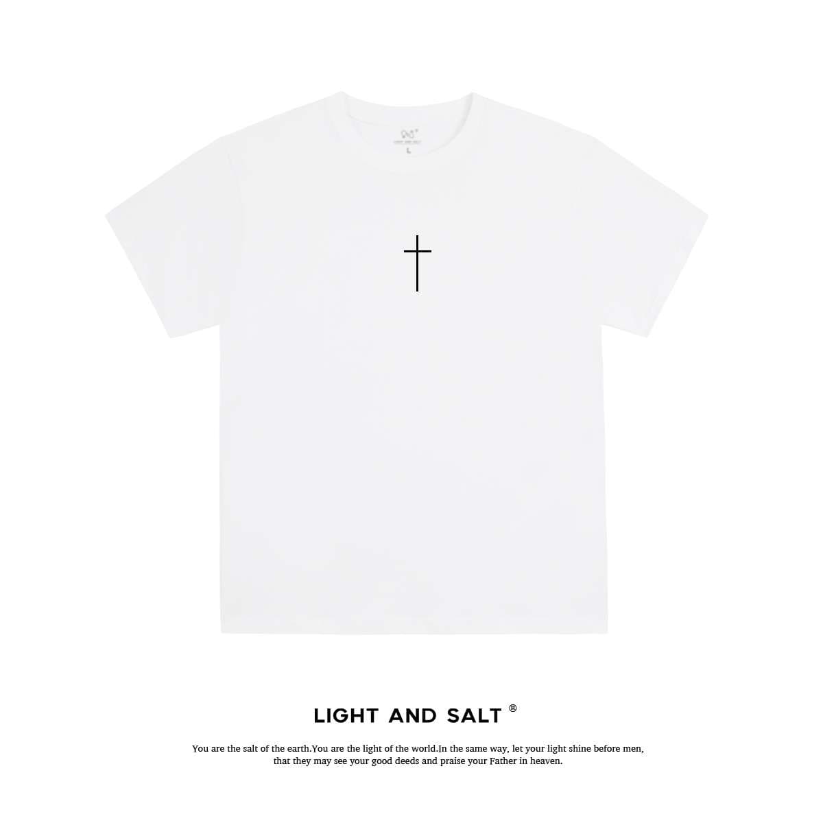 シンプル十字架デザインTシャツ シンプルファッション