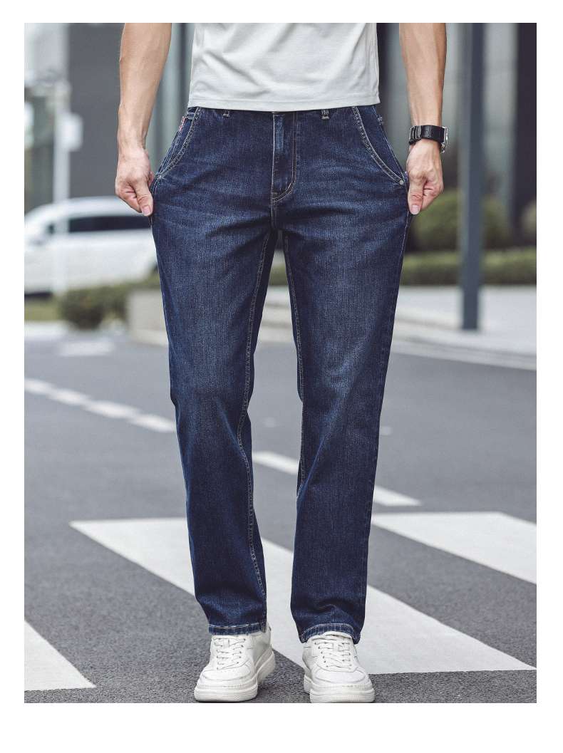 ストレートシルエットデニム シンプルファッション