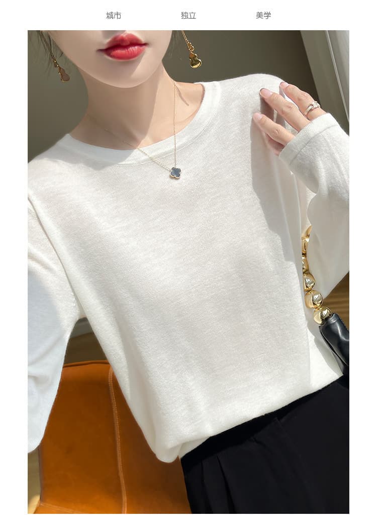 シルエット美人の上質ニット シンプルファッション