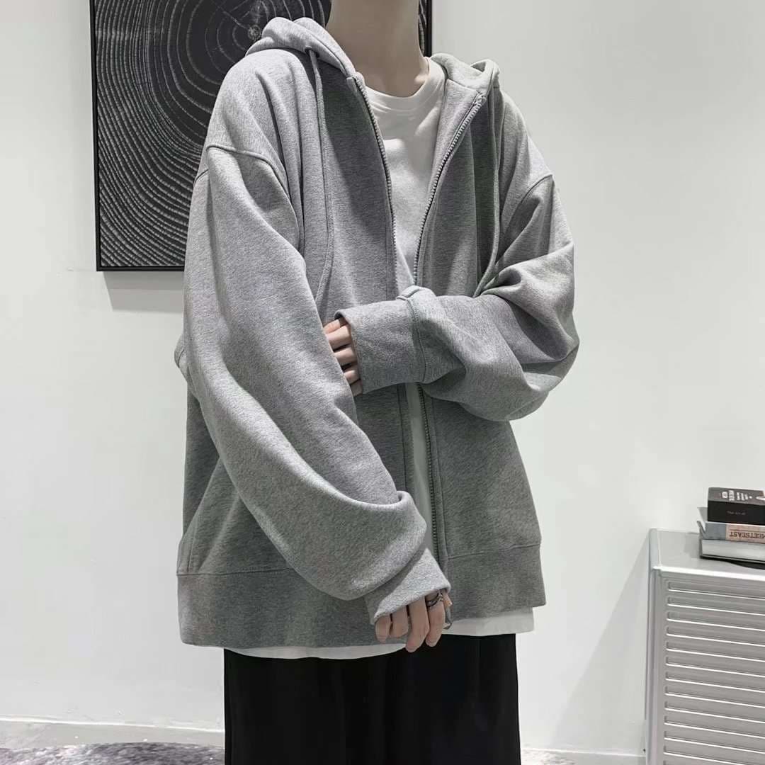 ジップアップパーカー シンプルファッション