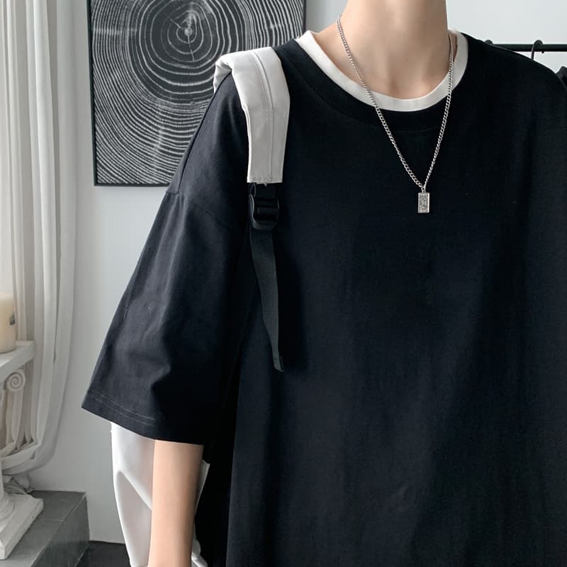 ゆったりシルエット七分袖カットソー シンプルファッション