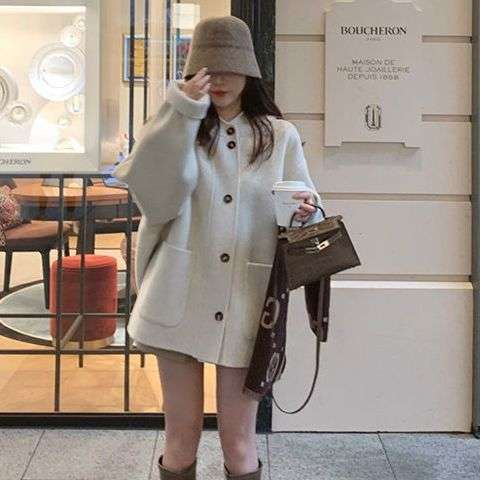 オーバーサイズラグランコート シンプルファッション