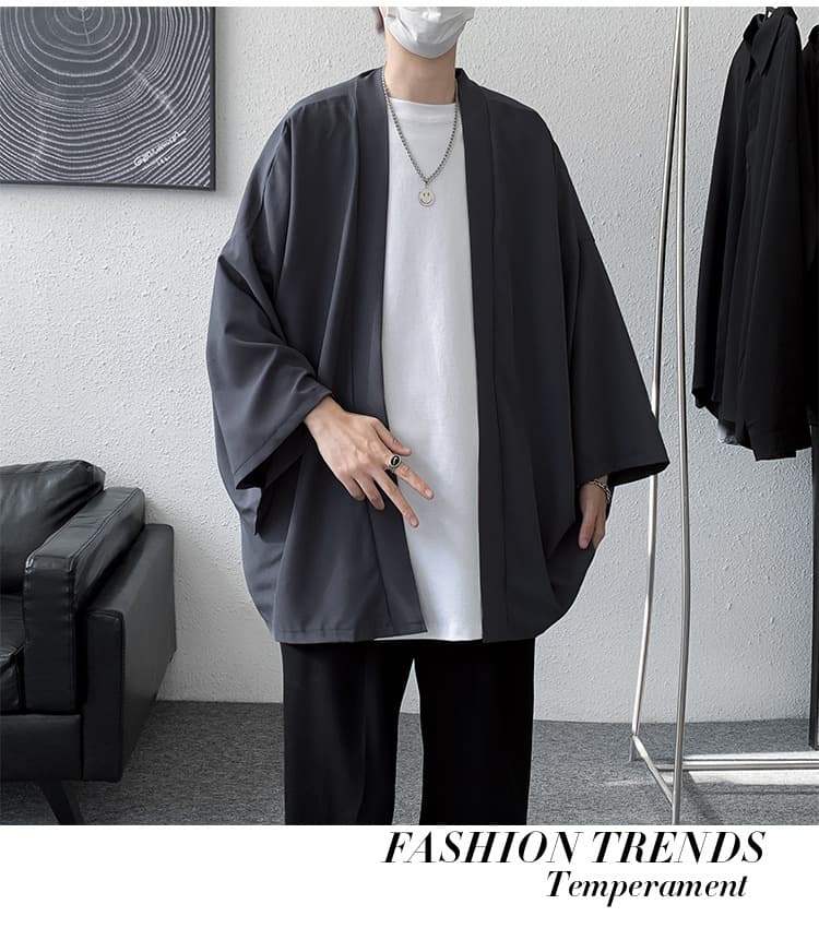 ゆったり羽織りカーディガン シンプルファッション