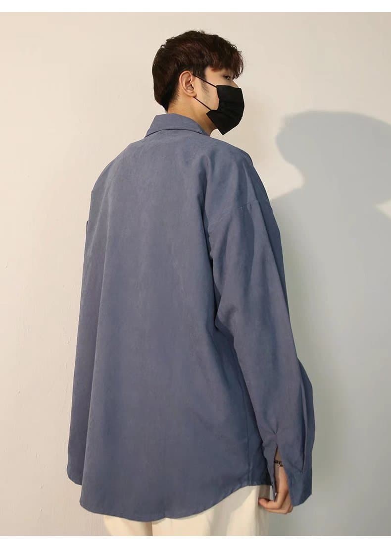 ゆったりシルエット カジュアルシャツ シンプルファッション