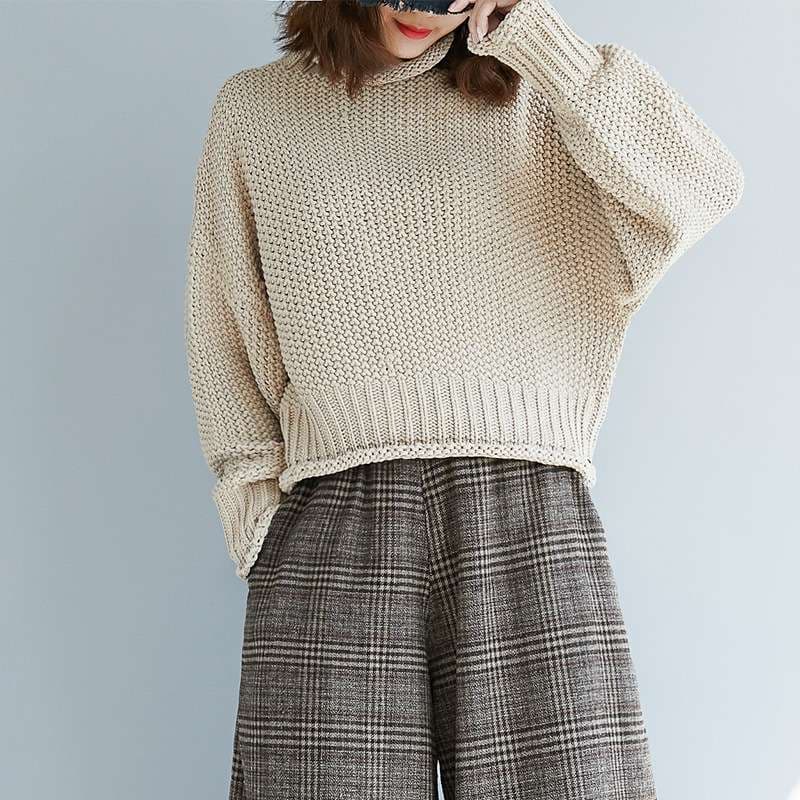 ゆったりオーバーサイズニット シンプルファッション