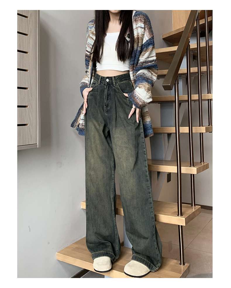 ゆるだぼワイドデニムパンツ シンプルファッション