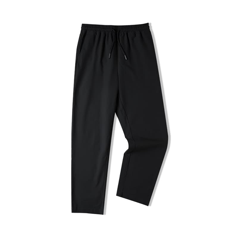 シンプルファッション ストレッチ素材工房風直線パンツ