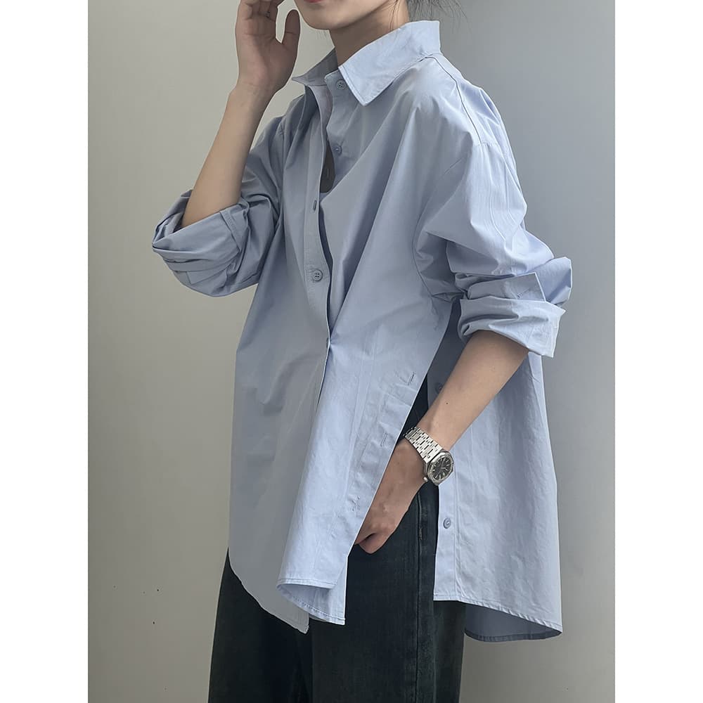 ゆったりシルエットベーシックシャツ シンプルファッション
