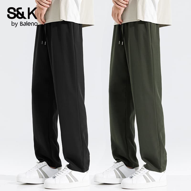 シンプルファッション さらさら速乾ストレートパンツ