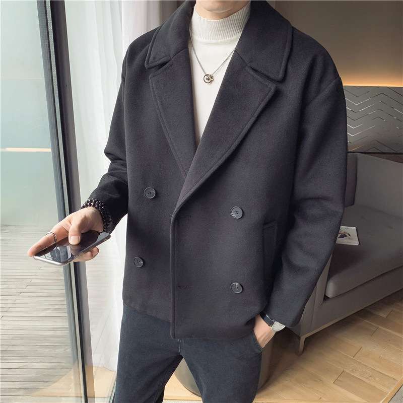 シンプルダブルトレンチコート シンプルファッション