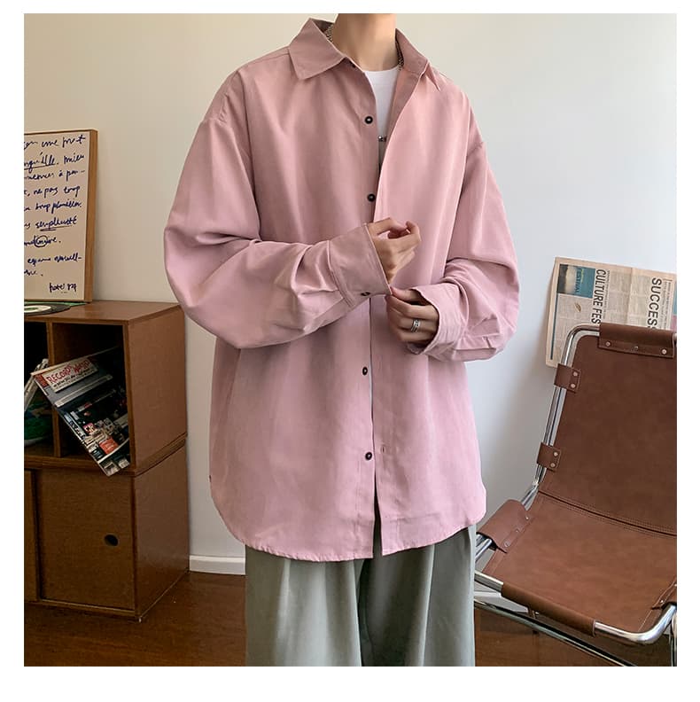 ゆったりシルエットシャツ シンプルファッション