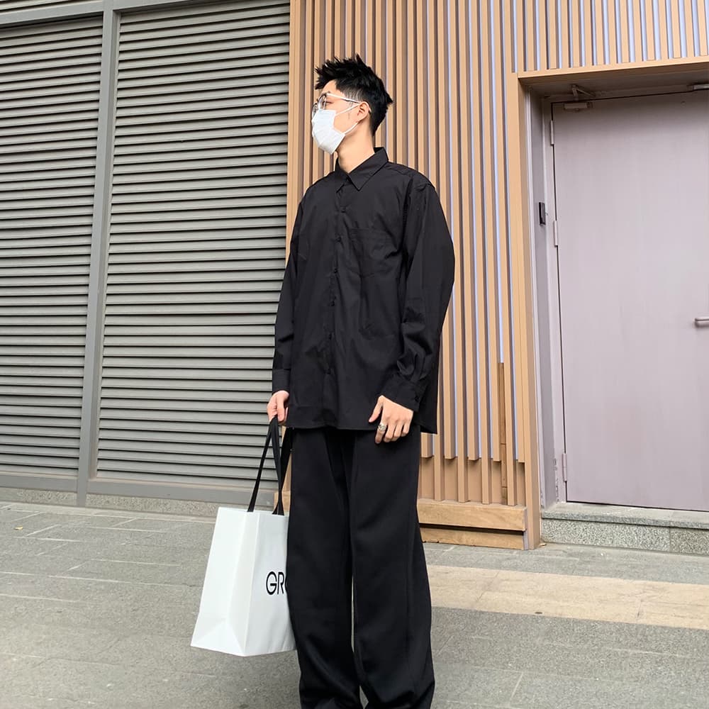 オーバーサイズ デザイン カジュアルシャツ シンプルファッション