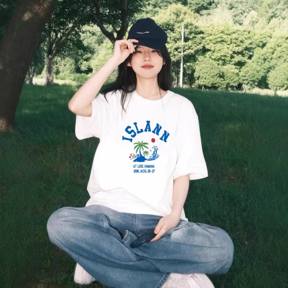 シンプルファッション コットン素材ゆったり半袖Tシャツ