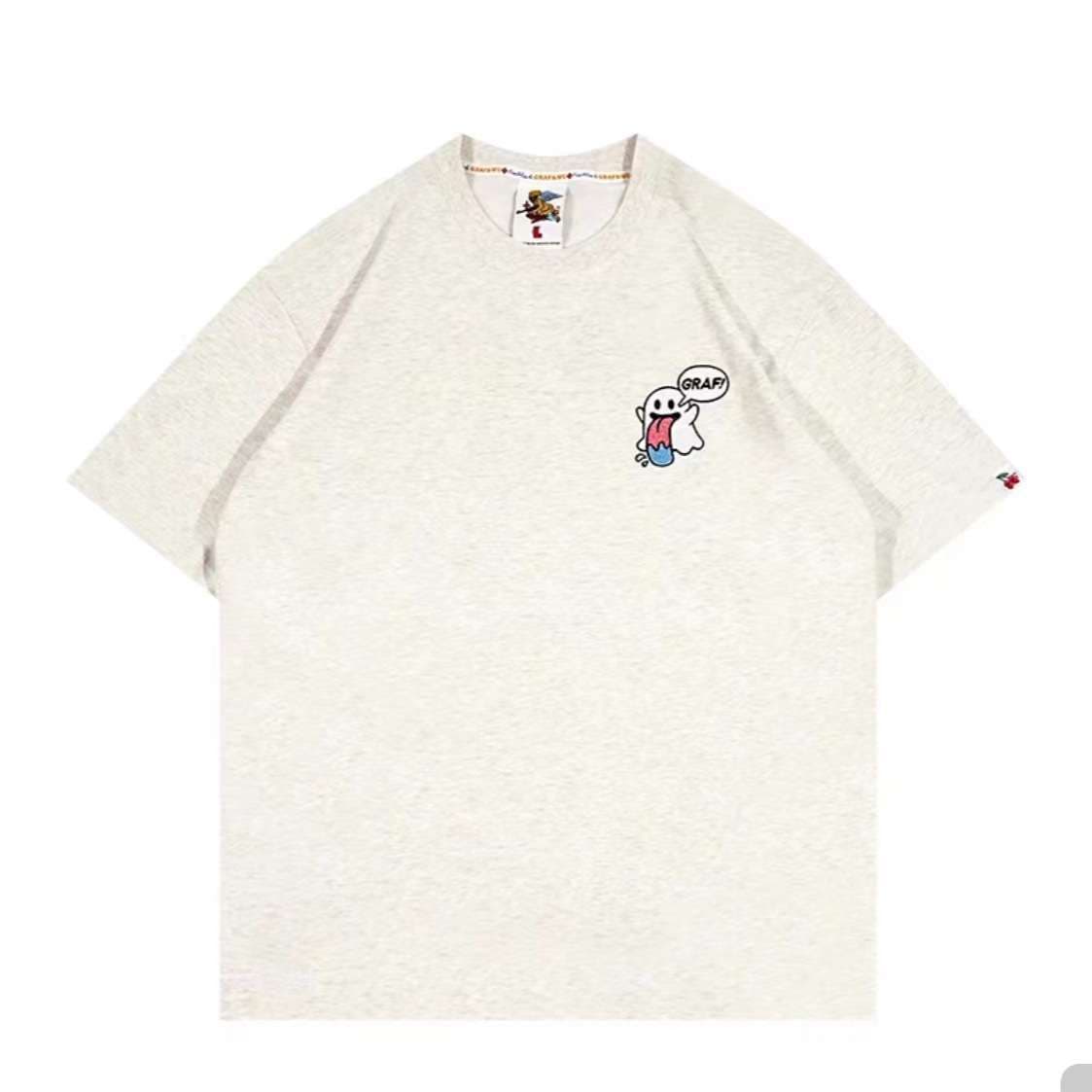 フルーツ怪獣図鑑風おしゃれTシャツ シンプルファッション