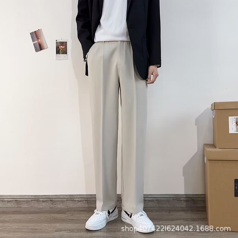 ゆったりシルエット楽スラックス シンプルファッション
