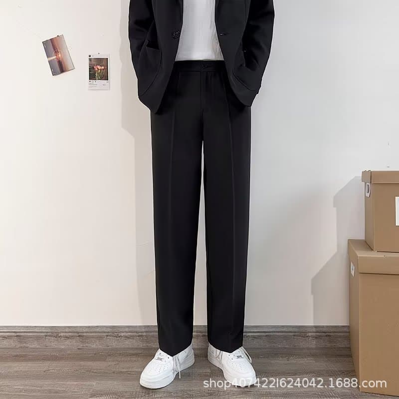 ゆったりシルエット楽スラックス シンプルファッション