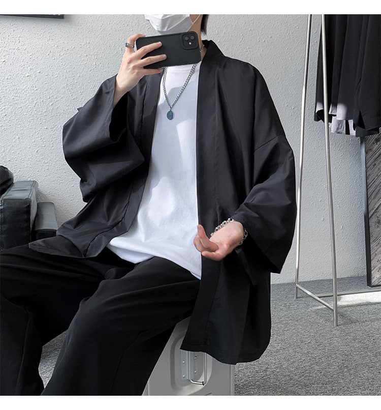 ゆったり羽織りカーディガン シンプルファッション
