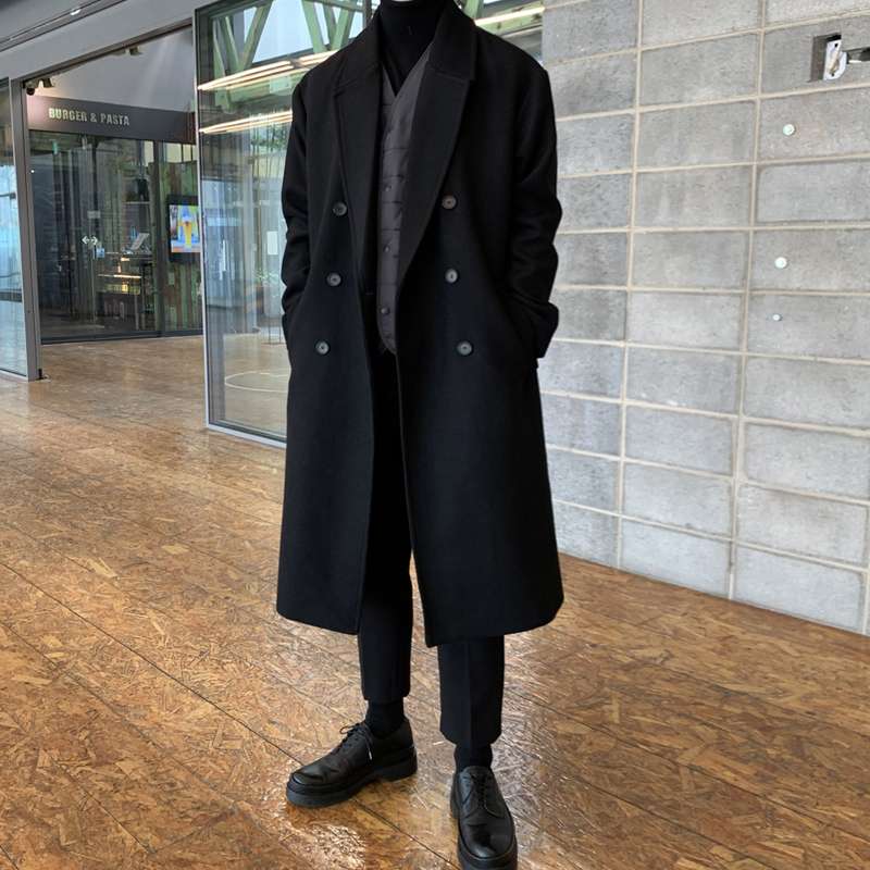 シンプル ロング オーバーコート シンプルファッション