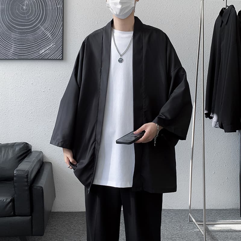 ゆったり羽織りカーディガン シンプルファッション
