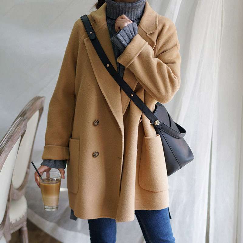 ゆったりオーバーサイズコート シンプルファッション