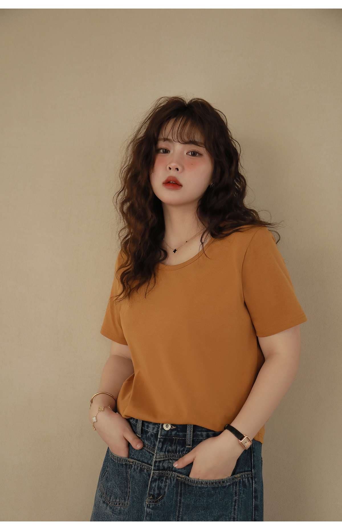 なめらかさらり ベーシックTシャツ シンプルファッション