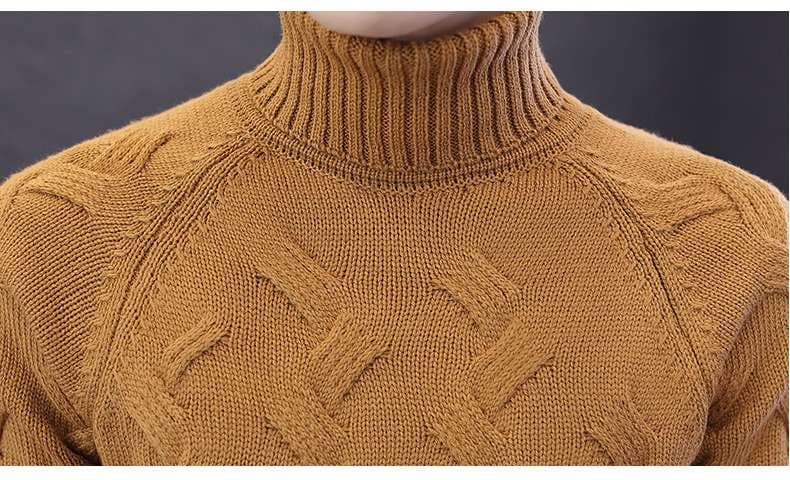 ハイネックニット シンプルファッション