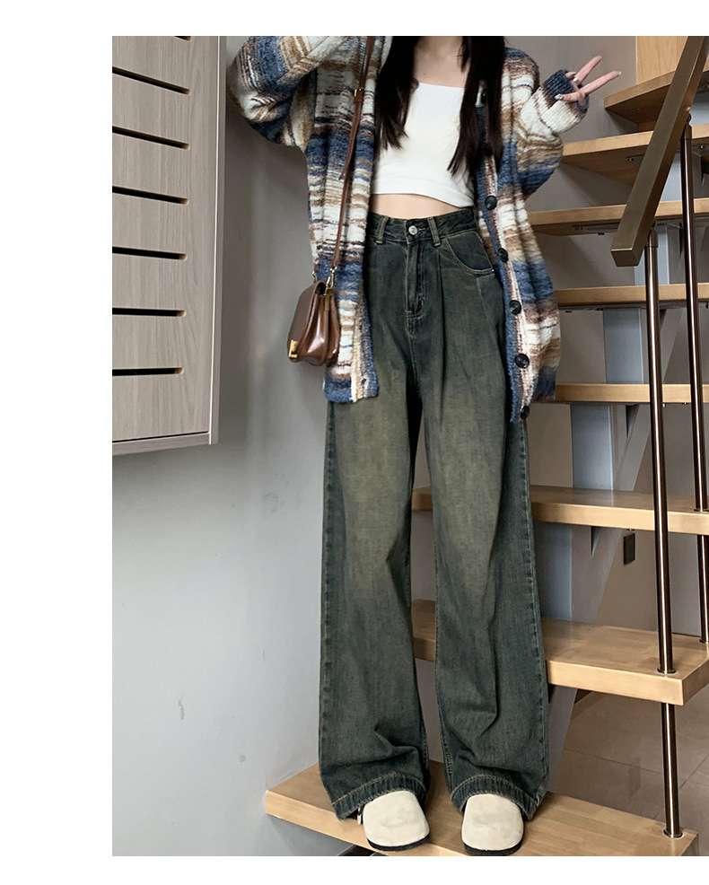 ゆるだぼワイドデニムパンツ シンプルファッション