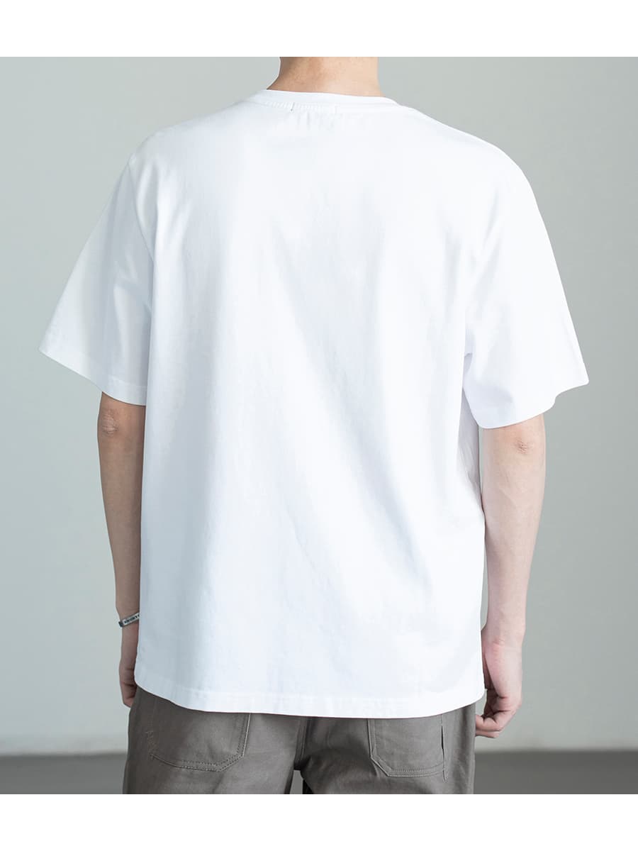 クルーネック半袖ベーシックカットソー シンプルファッション