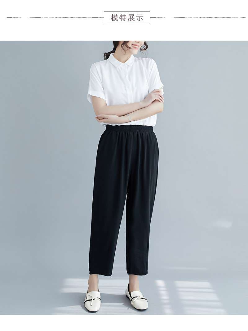 ゆったりワイドパンツ シンプルファッション