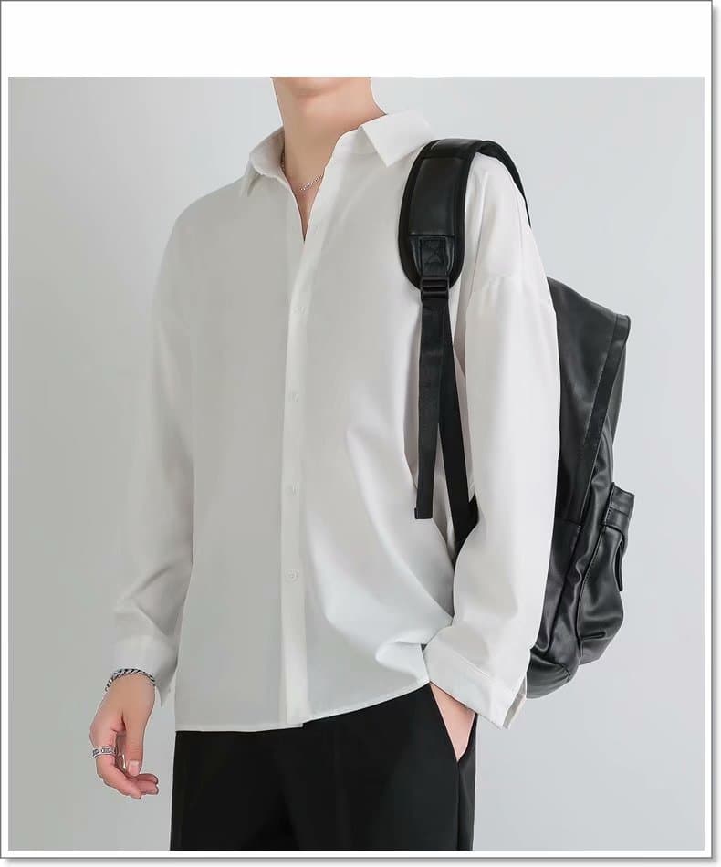 ゆったりシルエット ベーシックシャツ シンプルファッション