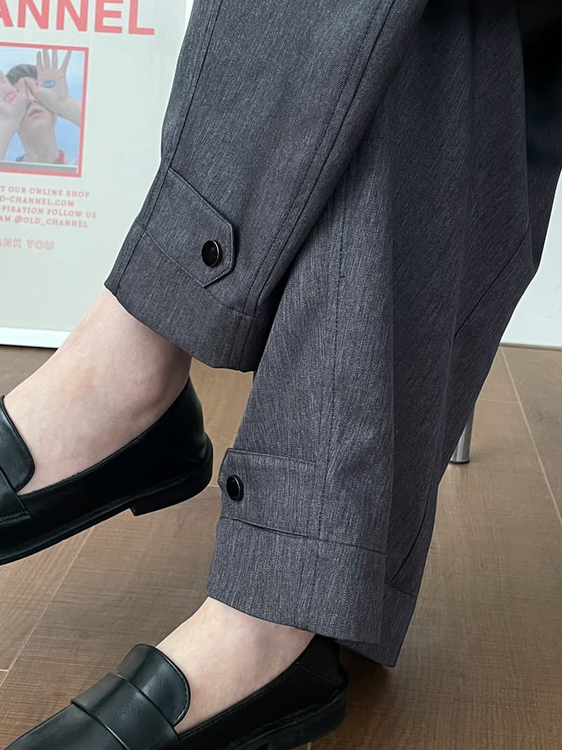 シンプル デザイン ゆったりワイドスラックス シンプルファッション