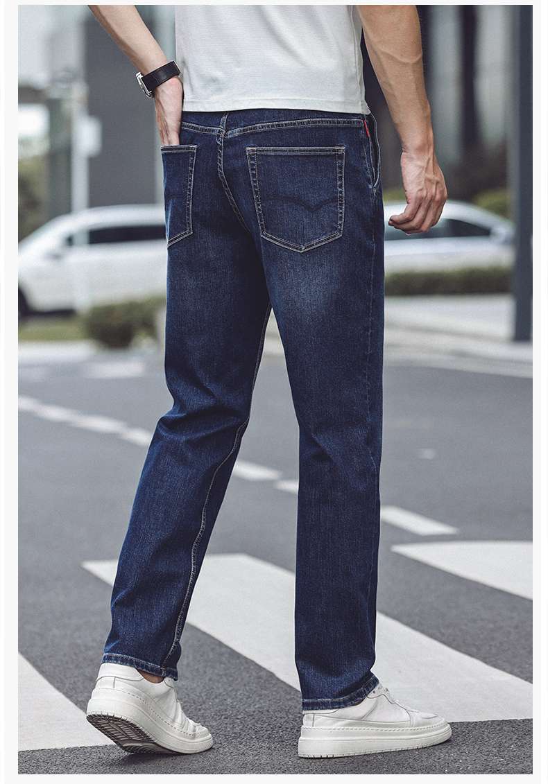 ストレートシルエットデニム シンプルファッション