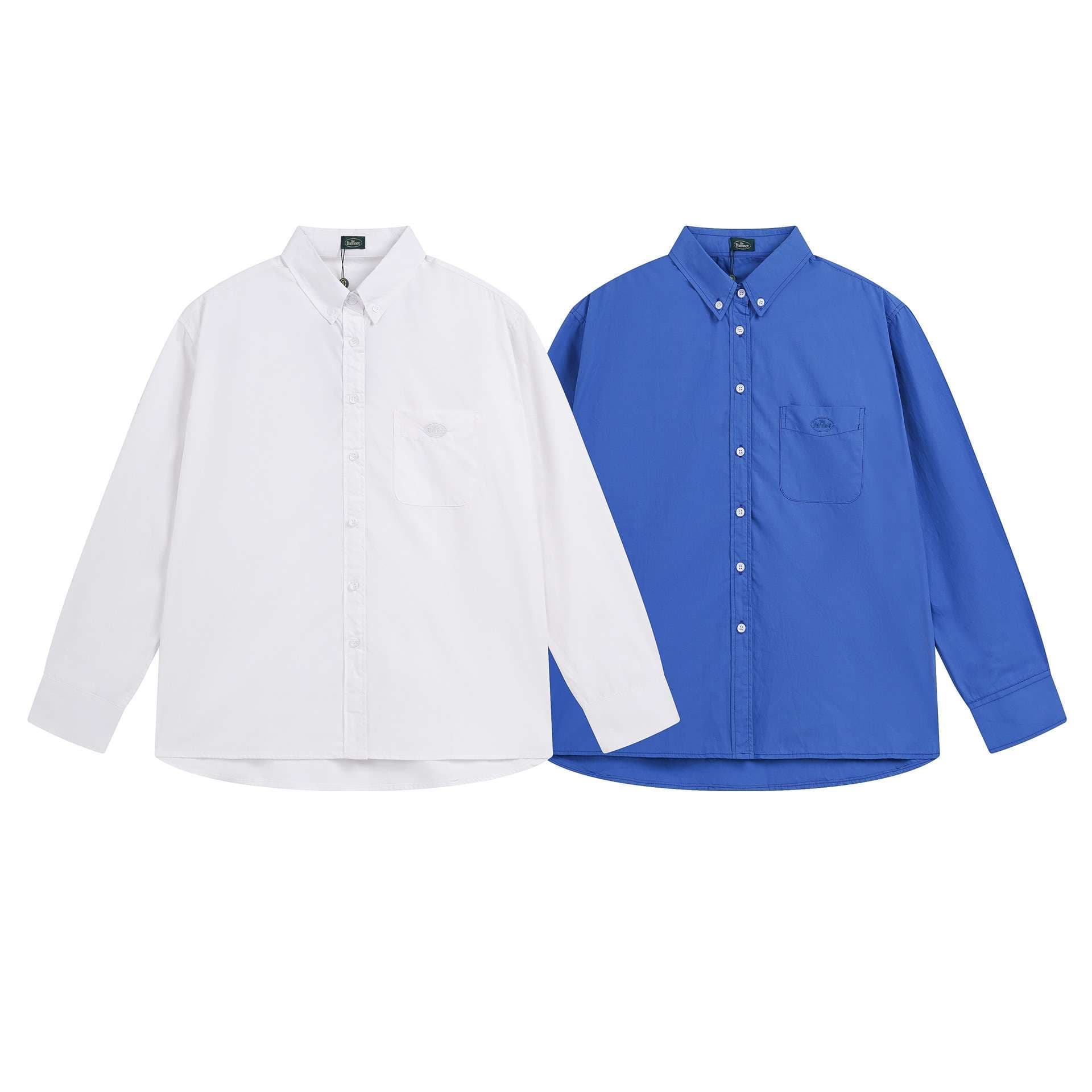 ゆったりシルエットの長袖シャツ シンプルファッション