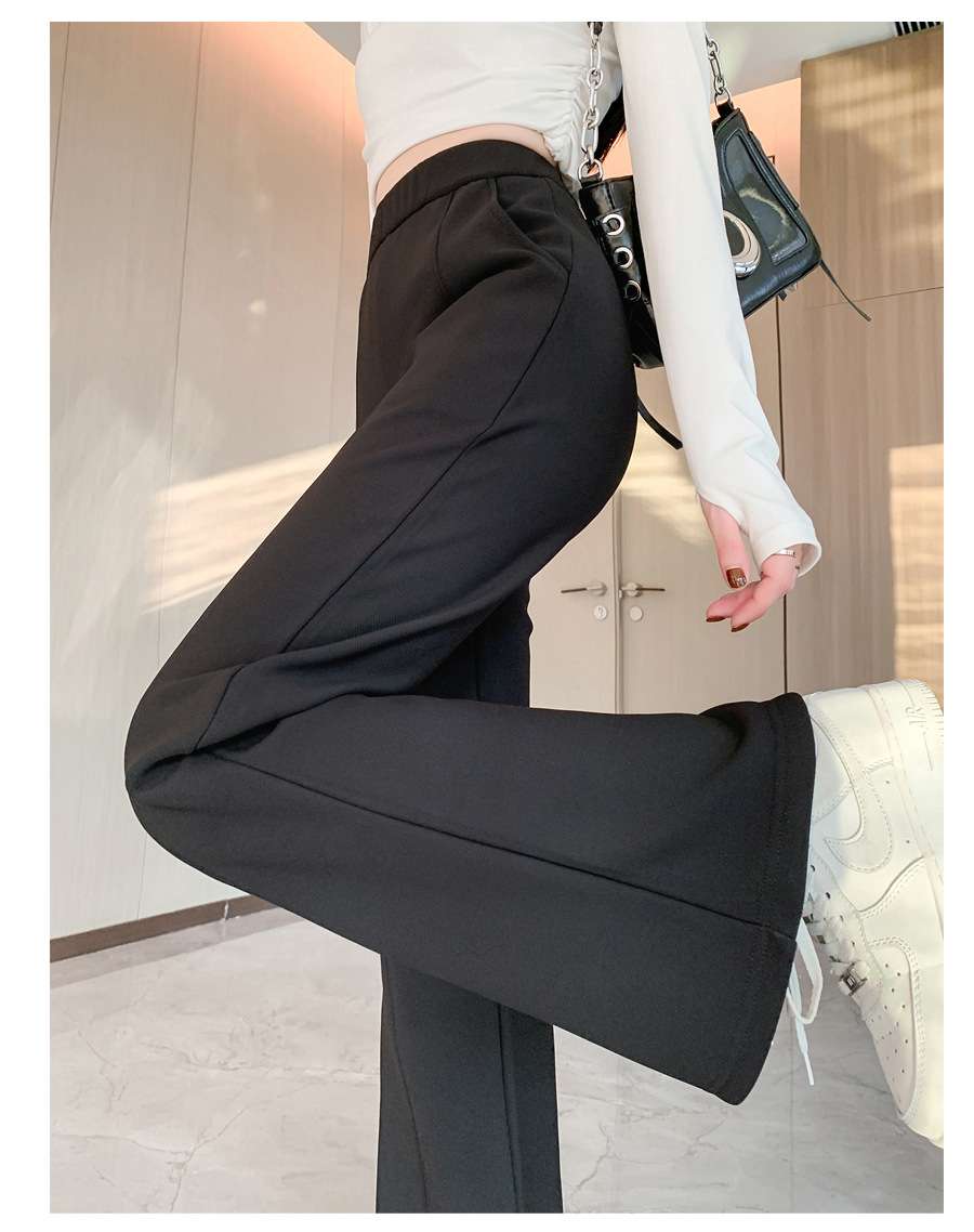 シンプルフレアパンツ シンプルファッション