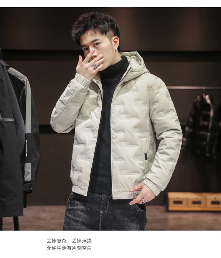 防寒性抜群 軽量中綿ジャケット シンプルファッション