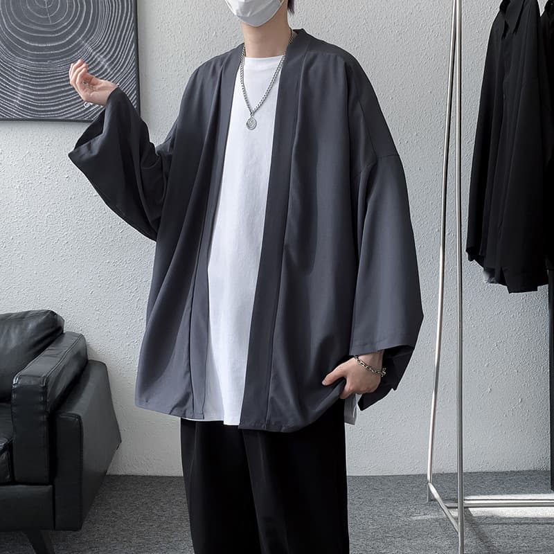 ゆったり羽織りカーディガン シンプルファッション