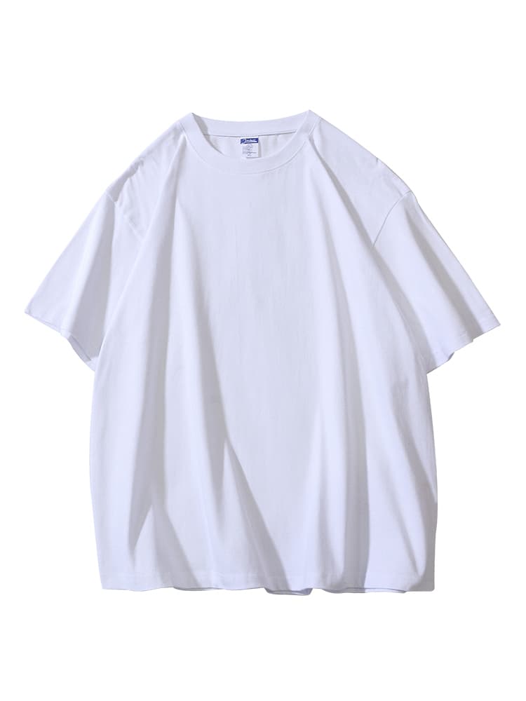 シンプルファッション ゆったり綿100%シンプル半袖Tシャツ