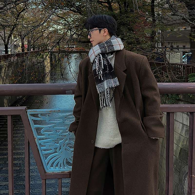 冬の定番 ロングコート シンプルファッション